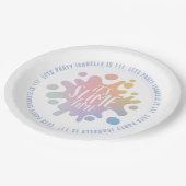 Het is een slijm-tijd-regenboogspleet-feest papieren bordje (Gekanteld)
