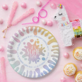 Het is een slijm-tijd-regenboogspleet-feest papieren bordje (Feest)