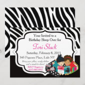 Het is een Slumber Party. Kaart (Voorkant / Achterkant)