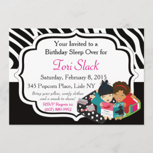 Het is een Slumber Party. Kaart