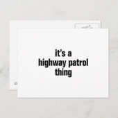 Het is een snelweg patrouille ding briefkaart (Voorkant / Achterkant)