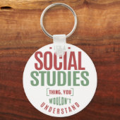 Het is een sociale studie sleutelhanger (Voorkant)