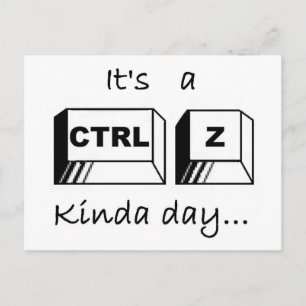 Het is een Soort CTRL-Z Dag Briefkaart