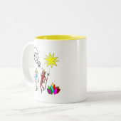 Het is een Soupy Sales Heaven Tweekleurige Koffiemok (Voorkant links)