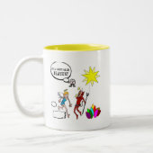 Het is een Soupy Sales Heaven Tweekleurige Koffiemok (Links)