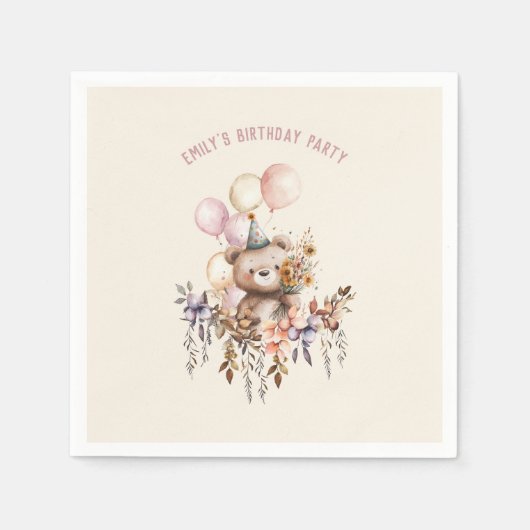 Het is een speciaal verjaardagspapier servet van B (Voorkant)