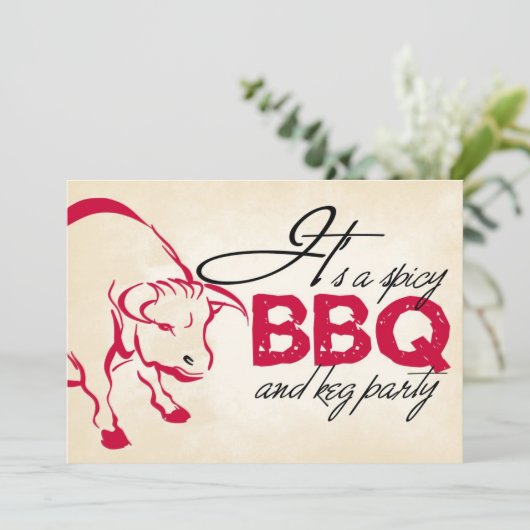 Het is een speciale BBQ- en keg party-uitnodiging Kaart (Staand voorkant)
