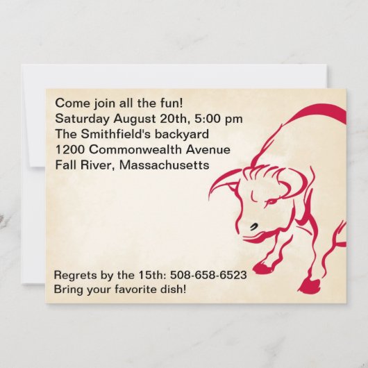 Het is een speciale BBQ- en keg party-uitnodiging Kaart (Achterkant)