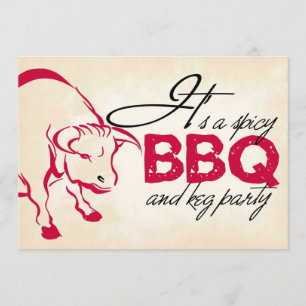 Het is een speciale BBQ- en keg party-uitnodiging Kaart