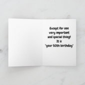 HET IS EEN SPECIALE DAG ALS JE "50" BENT. KAART (Binnen)