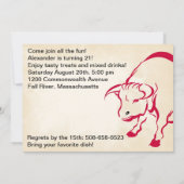 Het is een speciale uitnodiging voor verjaardagsfe (Achterkant)