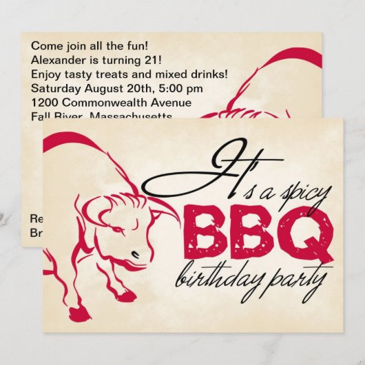 Het is een speciale uitnodiging voor verjaardagsfe (Voorkant / Achterkant)