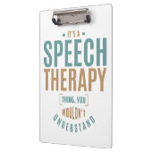 Het is een Speech Therapy Ding. Cadeauideeën Klembord (Links)