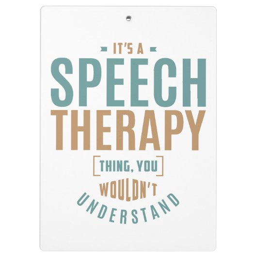 Het is een Speech Therapy Ding. Cadeauideeën Klembord (Achterkant)