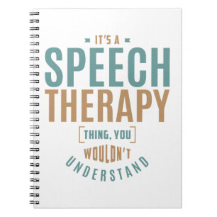 Het is een Speech Therapy Ding. Cadeauideeën Notitieboek