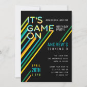 Het is een spelletje op kleurrijk Neon Laser Label Kaart (Voorkant)