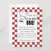 Het is een Spicy BBQ! Uitnodiging Briefkaart (Voorkant / Achterkant)