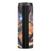 Het is een spits thermosbeker (Achterkant)