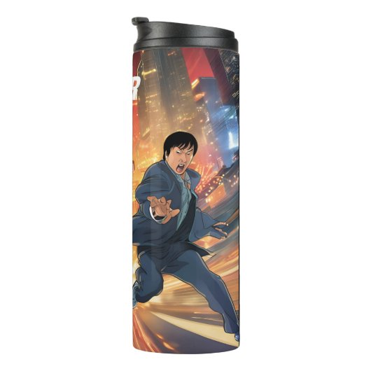 Het is een spits thermosbeker (Geroteerd rechts)