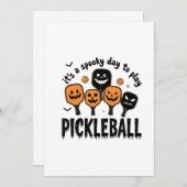 Het is een spookachtige dag om Pickleball Hallowee Kaart (Voorkant / Achterkant)