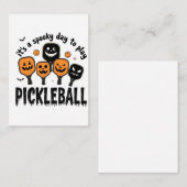 Het is een spookachtige dag om Pickleball Hallowee Notitiekaartje (Voorkant / Achterkant)