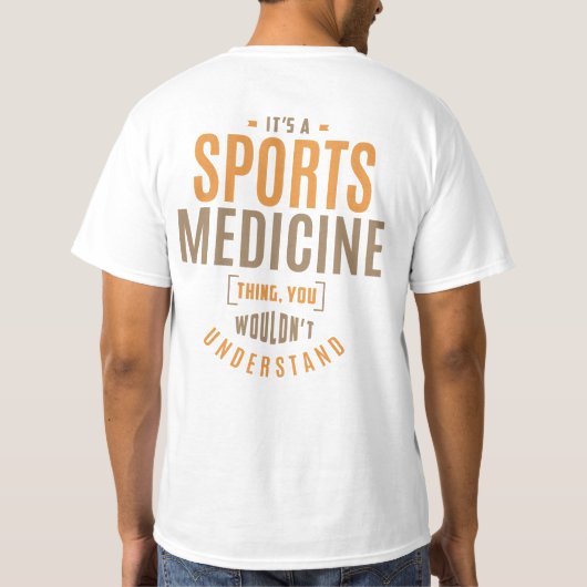 Het is een sportgeneeskundige ding. Cadeauideeën T-shirt (Achterkant)