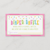 Het is een Sprinkle Baby shower Diaper Raffle Pink Informatiekaartje (Voorkant)