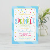 Het is een Sprinkle Baby shower Invitation kaart b (Staand voorkant)