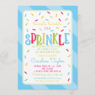 Het is een Sprinkle Baby shower Invitation kaart b