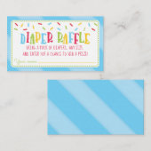 Het is een Sprinkle Baby shower Luier Raffle blauw Informatiekaartje (Voorkant / Achterkant)
