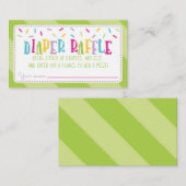 Het is een Sprinkle Baby shower Luier Raffle groen Informatiekaartje (Voorkant / Achterkant)