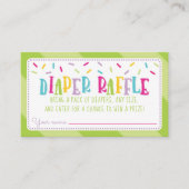 Het is een Sprinkle Baby shower Luier Raffle groen Informatiekaartje (Voorkant)