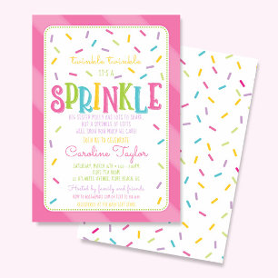 Het is een Sprinkle Baby shower uitnodigingskaart  Kaart