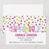 HET IS EEN SPRINKLE INVITATIE KAART (Voorkant / Achterkant)