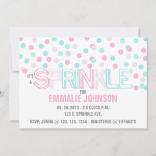 HET IS EEN SPRINKLE INVITATIE KAART