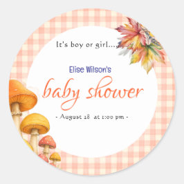 Het is een sprookjesachtig baby shower voor jongen ronde sticker
