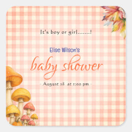 Het is een sprookjesachtig baby shower voor jongen vierkante sticker