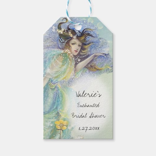 Het is een sprookjesachtige bruidsdouche cadeaulabel (Voorkant)