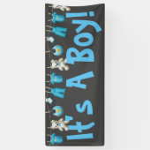 Het is een startpunt voor jongen spandoek (Verticaal)