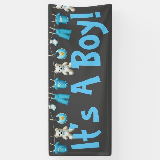 Het is een startpunt voor jongen spandoek (Verticaal)