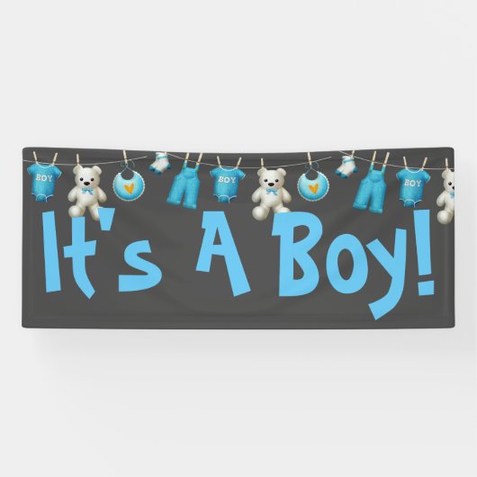 Het is een startpunt voor jongen spandoek (Horizontaal)