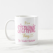 Het is een Stephanie-ding Roze Goud Vrouwen Cadeau