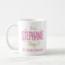 Het is een Stephanie-ding Roze Goud Vrouwen Cadeau Koffiemok