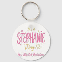 Het is een Stephanie-ding Roze Goud Vrouwen Cadeau