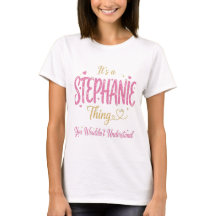 Het is een Stephanie-ding Roze Goud Vrouwen Cadeau