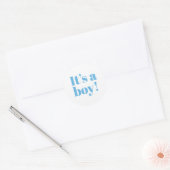 Het is een Sticker van een Baby shower. (Envelop)