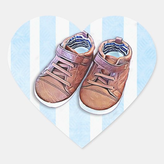 Het is een Sticker van een Baby shower. (Voorkant)