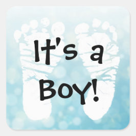 Het is een Sticker van een Baby shower.