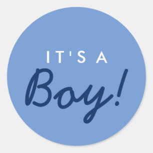 Het is een Sticker van een Baby shower jongen - Na