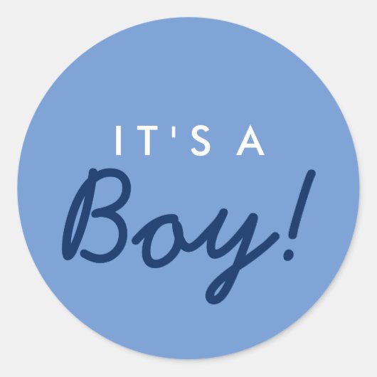 Het is een Sticker van een Baby shower jongen - Na (Voorkant)